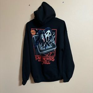 Scary Movie Ghost Face Graphic Hoodie Size Medium